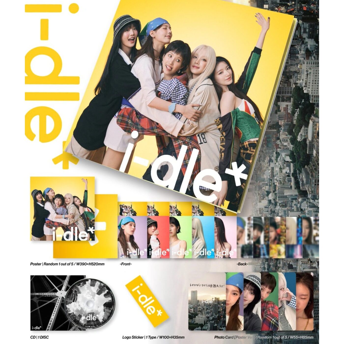 i-dle新品未開封JAPAN 1st EP Poster Ver. 10枚 i-dle - Japan 1st EP [i-dle] (Poster Ver.) + Trading Card - Music